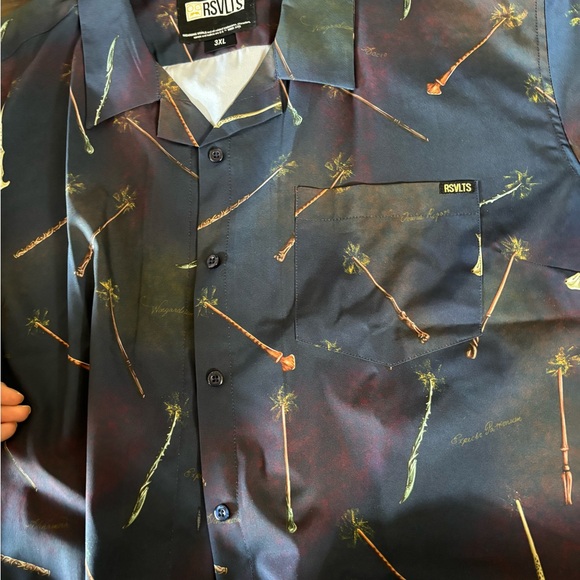 RSVLTS Harry Potter Wand 3X Womens Button up - Picture 3 of 3